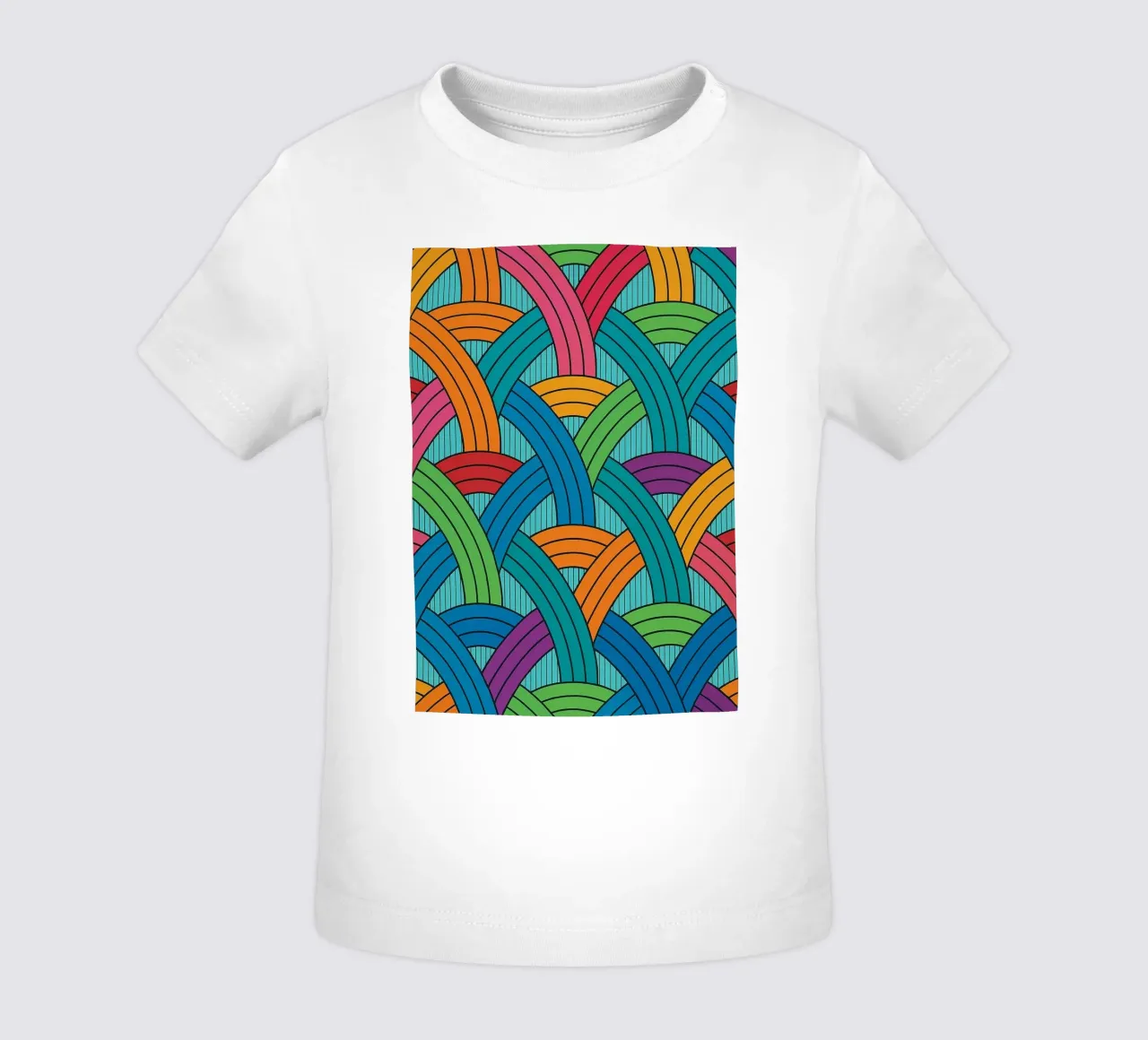 abstract webbing scales lines vector camiseta de bebé de oneway