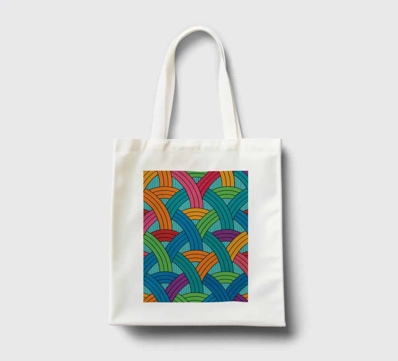 abstract webbing scales lines vector tote bag by oneway