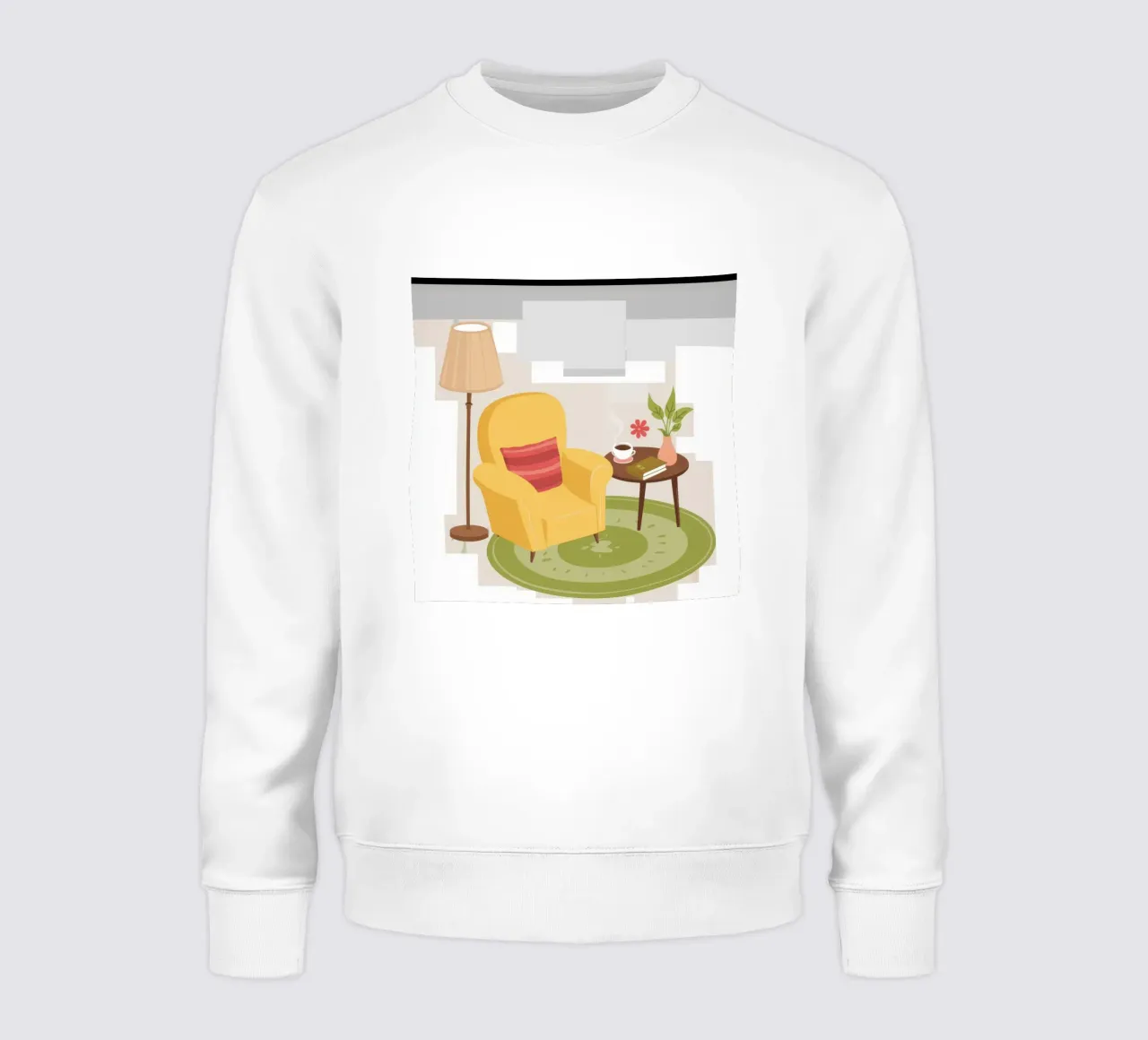 Fauteuil de lecture jaune sweat de Hollow Years