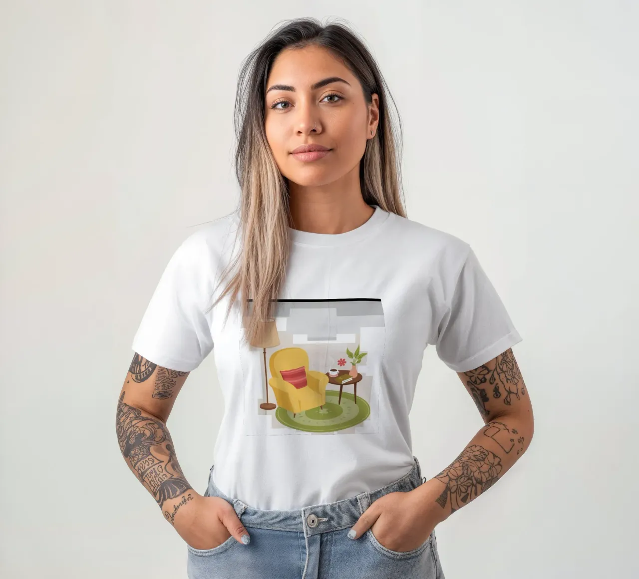 Fauteuil de lecture jaune t-shirt de Hollow Years
