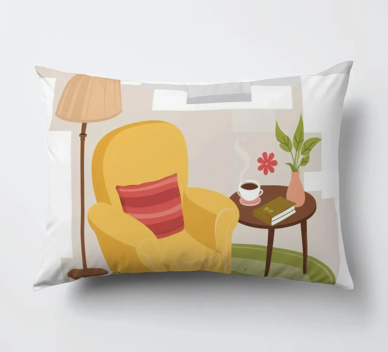 Fauteuil de lecture jaune coussin de Hollow Years