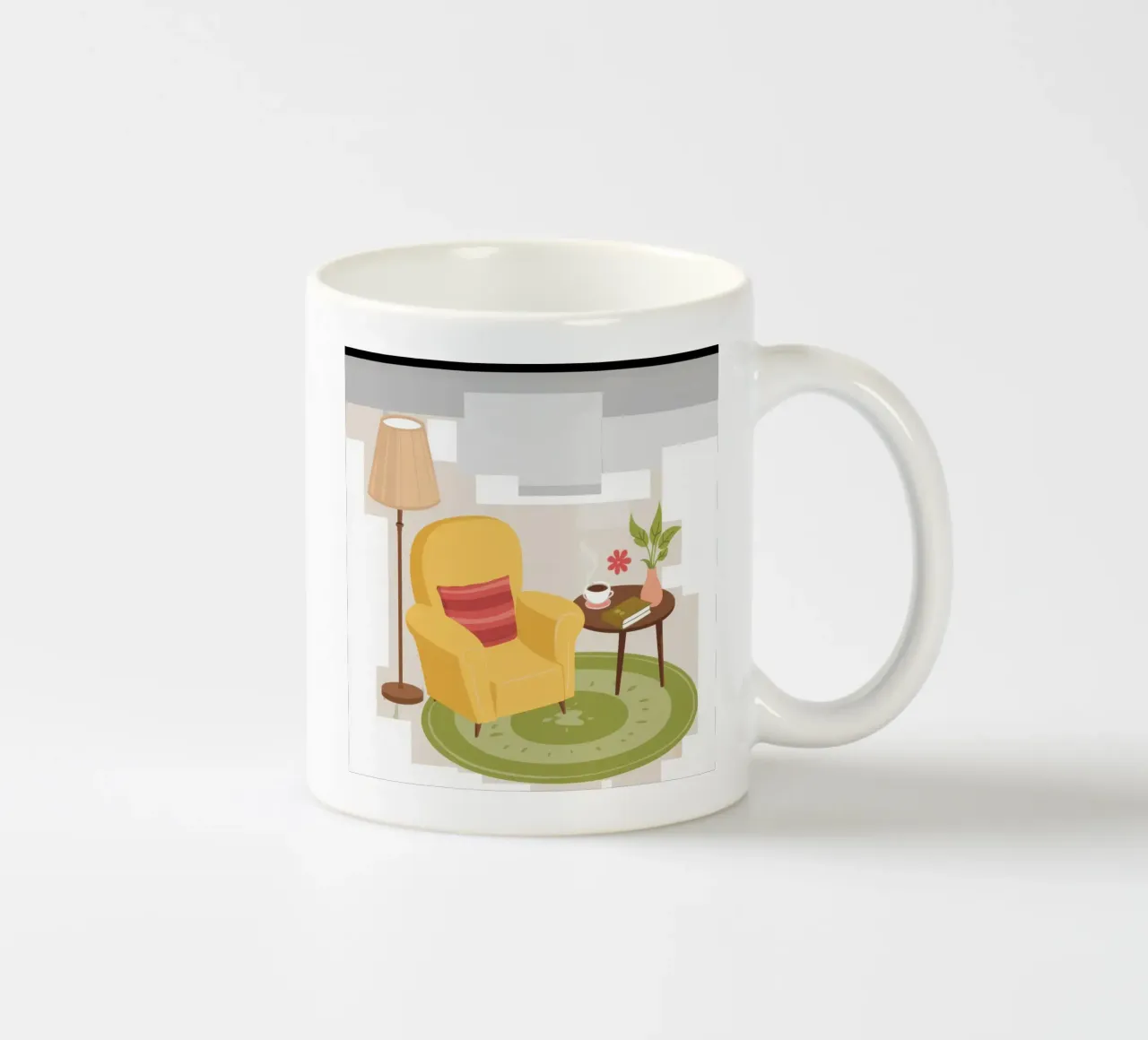 Fauteuil de lecture jaune mug en céramique de Hollow Years