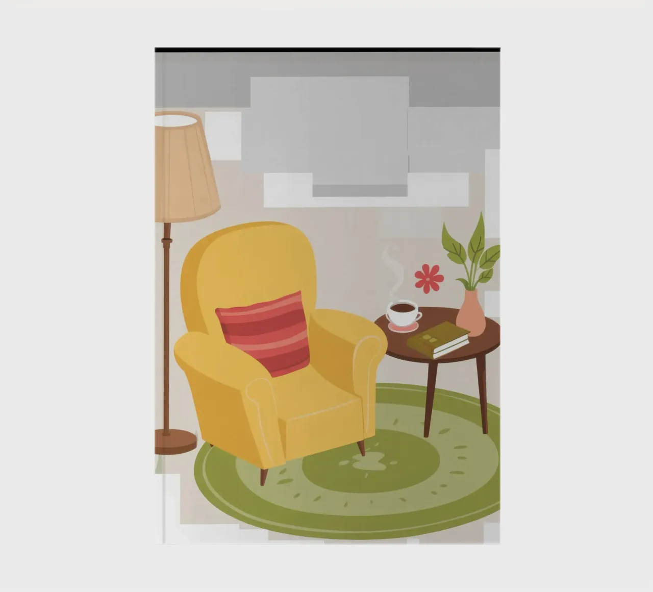 Gelber Sessel Leseecke Notizbuch von Hollow Years