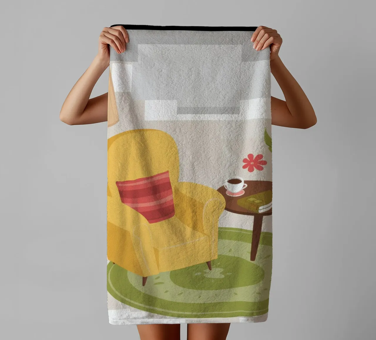 Fauteuil de lecture jaune serviette de bain de Hollow Years