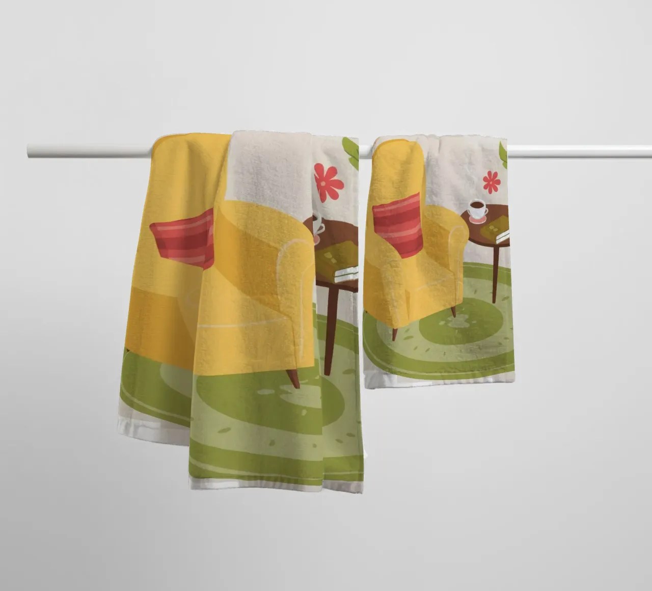 Fauteuil de lecture jaune serviette de bain de Hollow Years