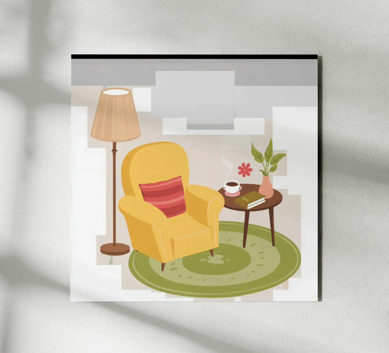 Fauteuil de lecture jaune alu dibond de Hollow Years