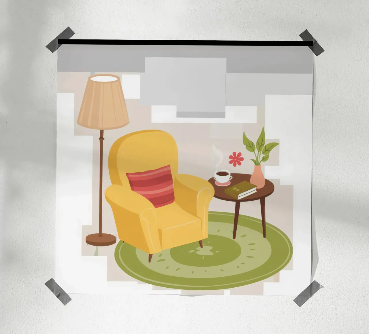 Fauteuil de lecture jaune hahnemühle de Hollow Years