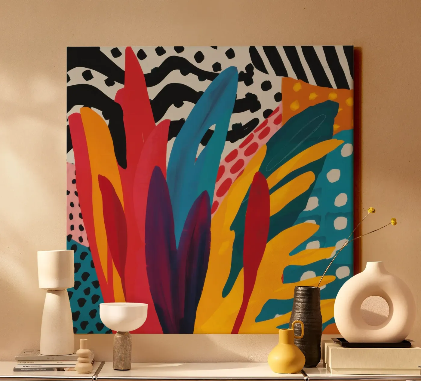 Primal Shape Symphony canvas by Arcane Lines