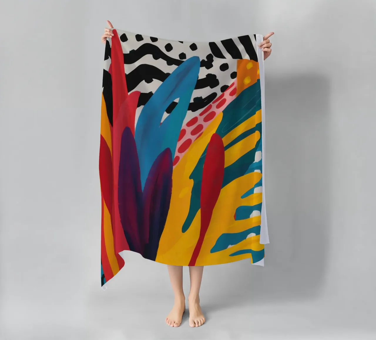 Primal Shape Symphony beach towel by Arcane Lines