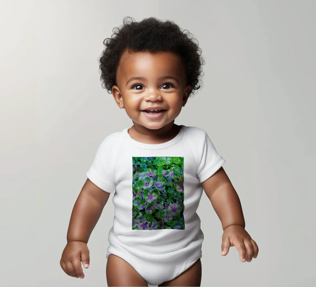 Hortensia body neonato maniche corte da Curious Collections by Marielle Leenders