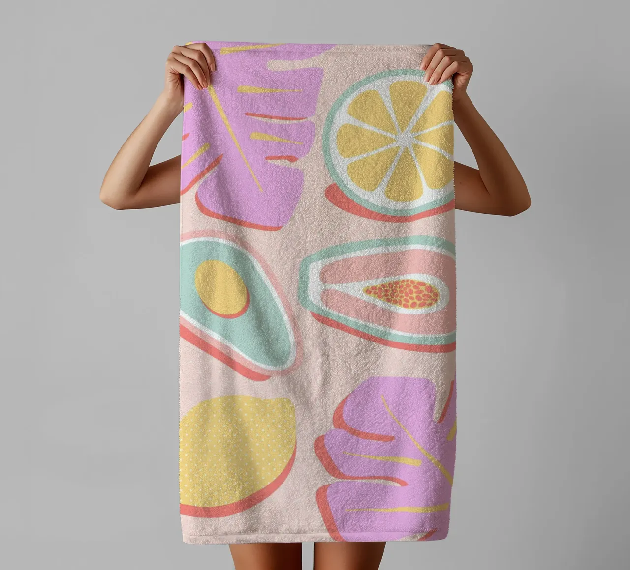 Succo tropicale pop asciugamano da bagno da cafelab