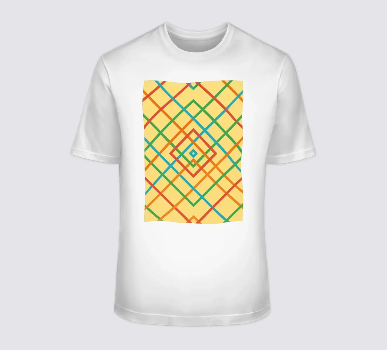 abstract webbing square lines vector t-shirt by oneway