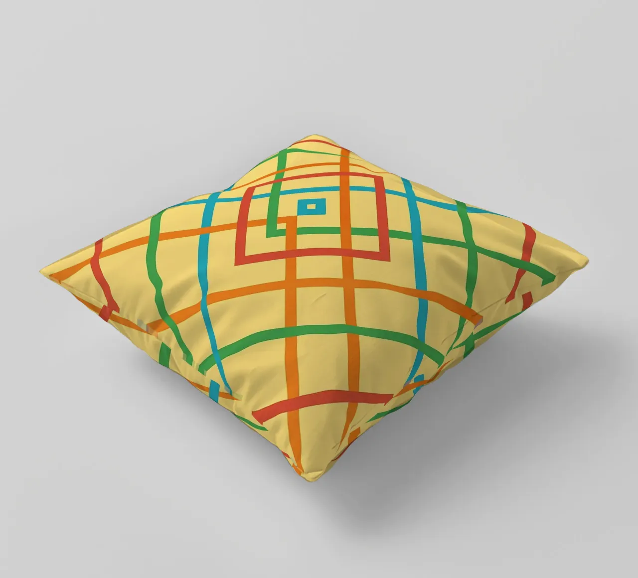 abstract webbing square lines vector decorative cushion by oneway