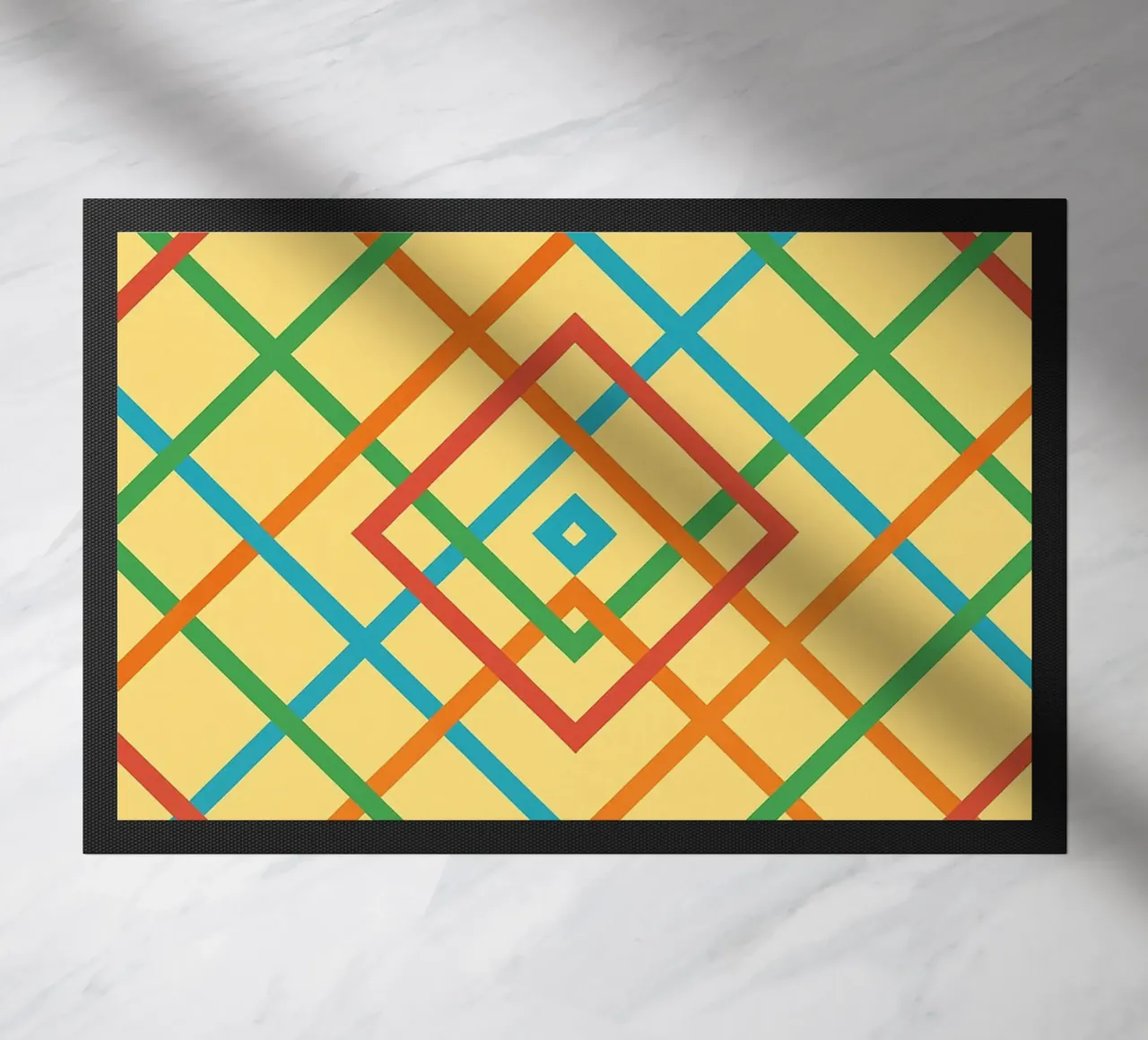 abstract webbing square lines vector doormat by oneway