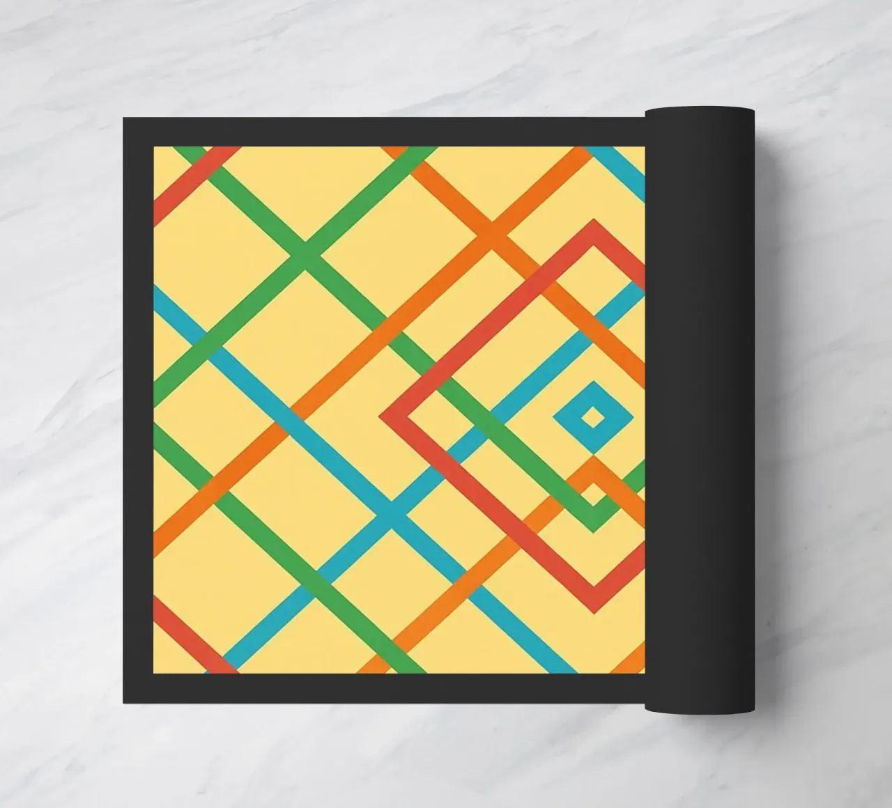 abstract webbing square lines vector doormat by oneway