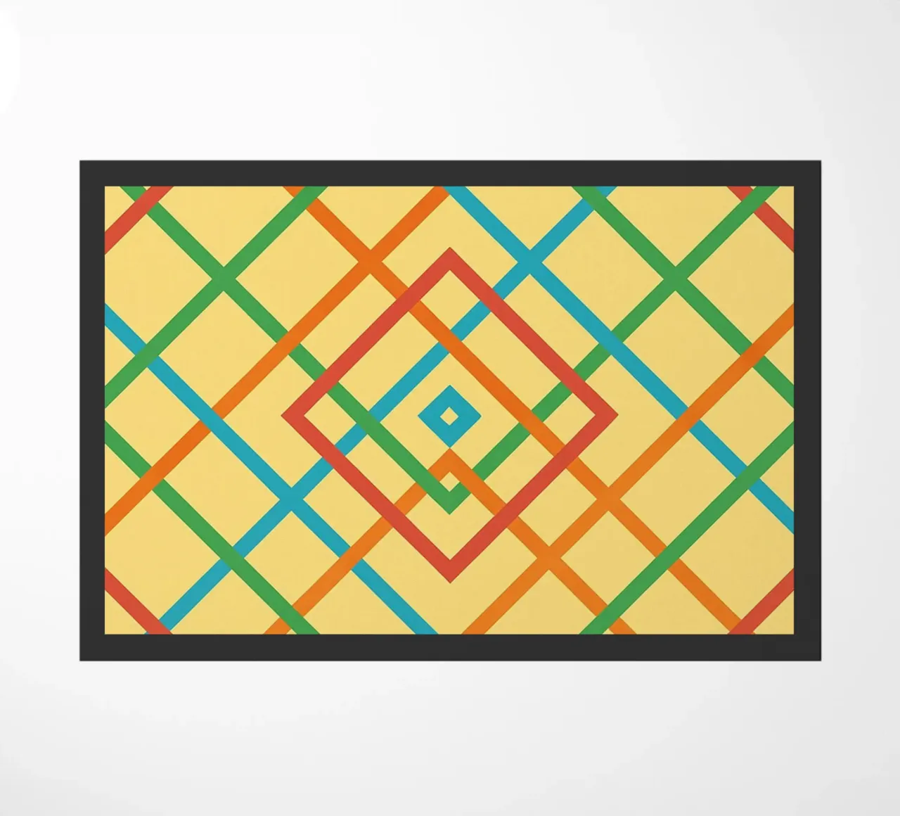 abstract webbing square lines vector doormat by oneway