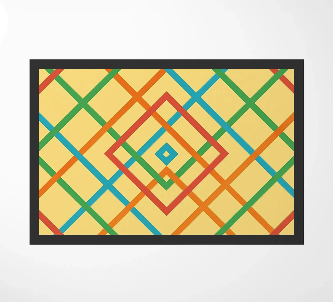 abstraites lignes carrées vectorielles paillasson de oneway