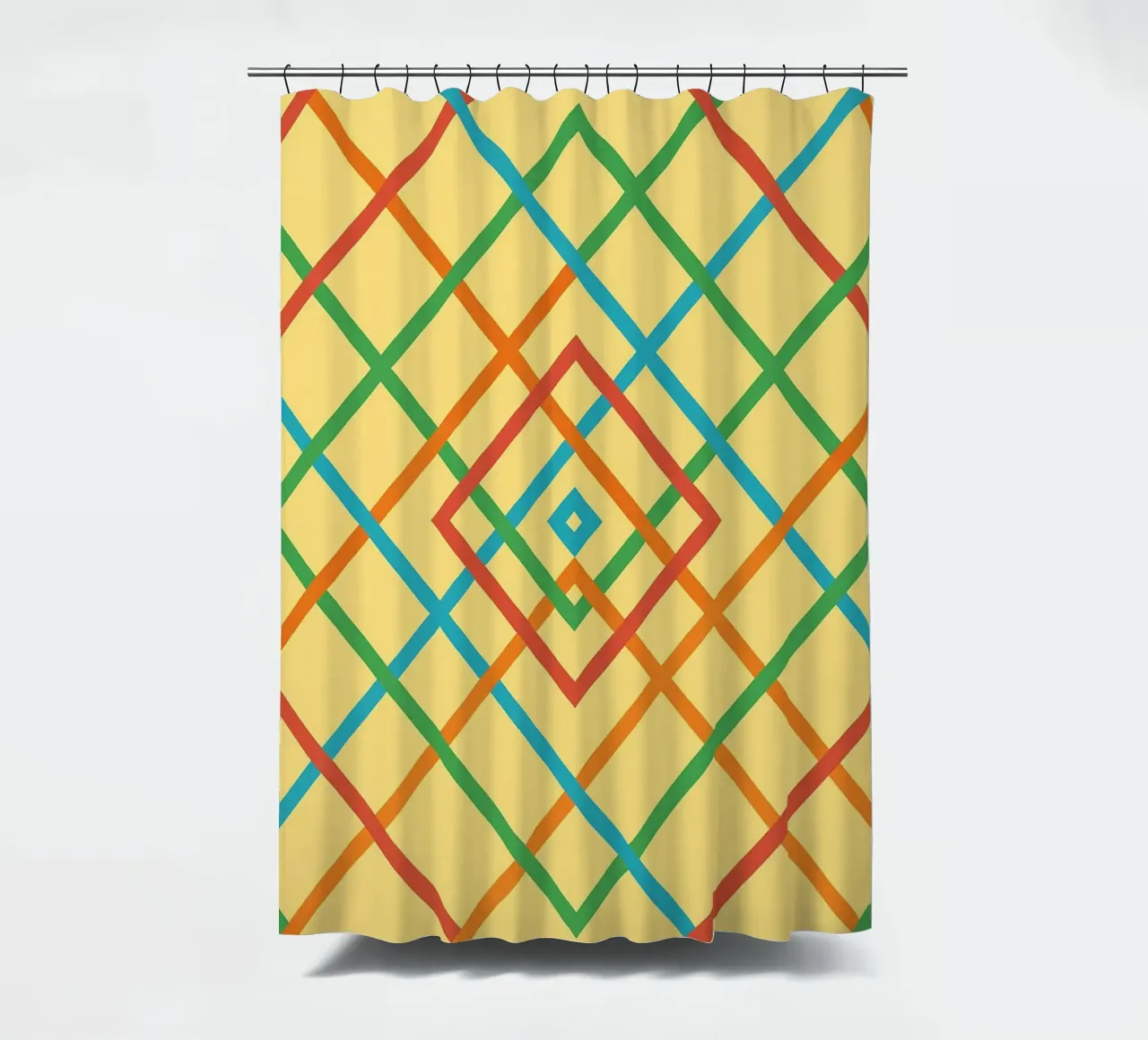 abstract webbing square lines vector shower curtain by oneway