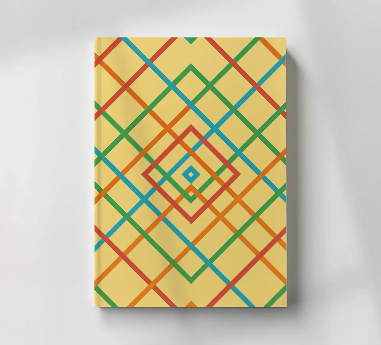 abstrakte gurtband quadratische linien vektor Notizbuch von oneway