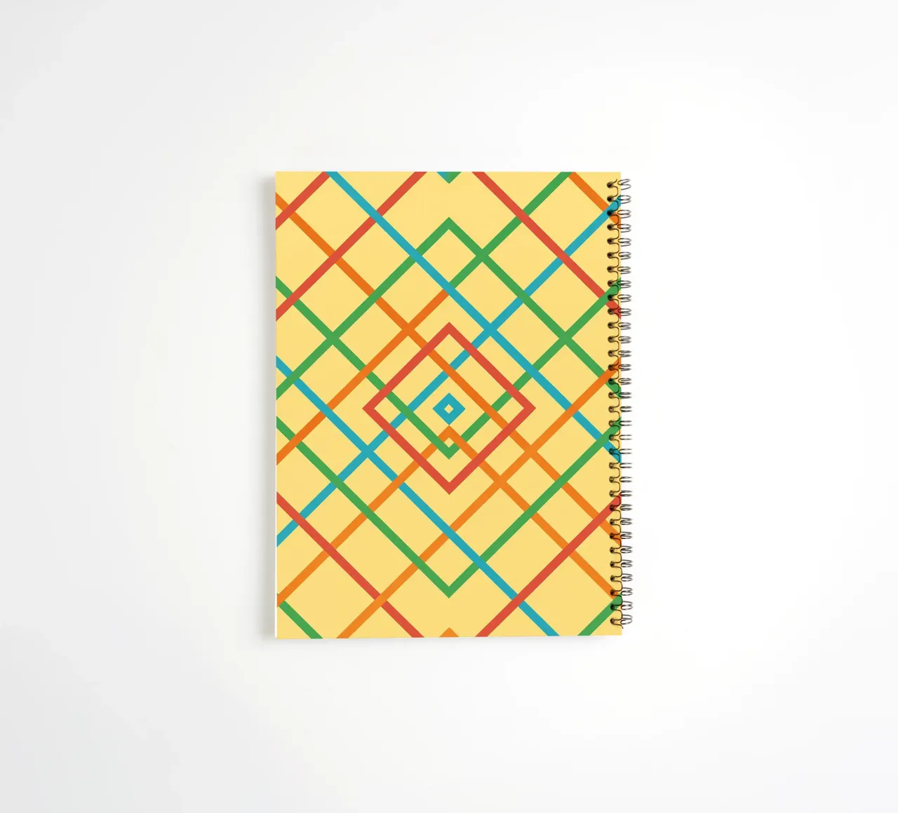 abstract webbing square lines vector spiral notebook by oneway