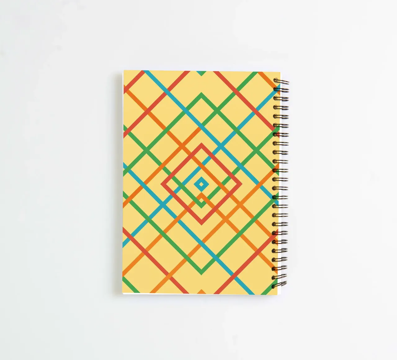 abstract webbing square lines vector spiral notebook by oneway