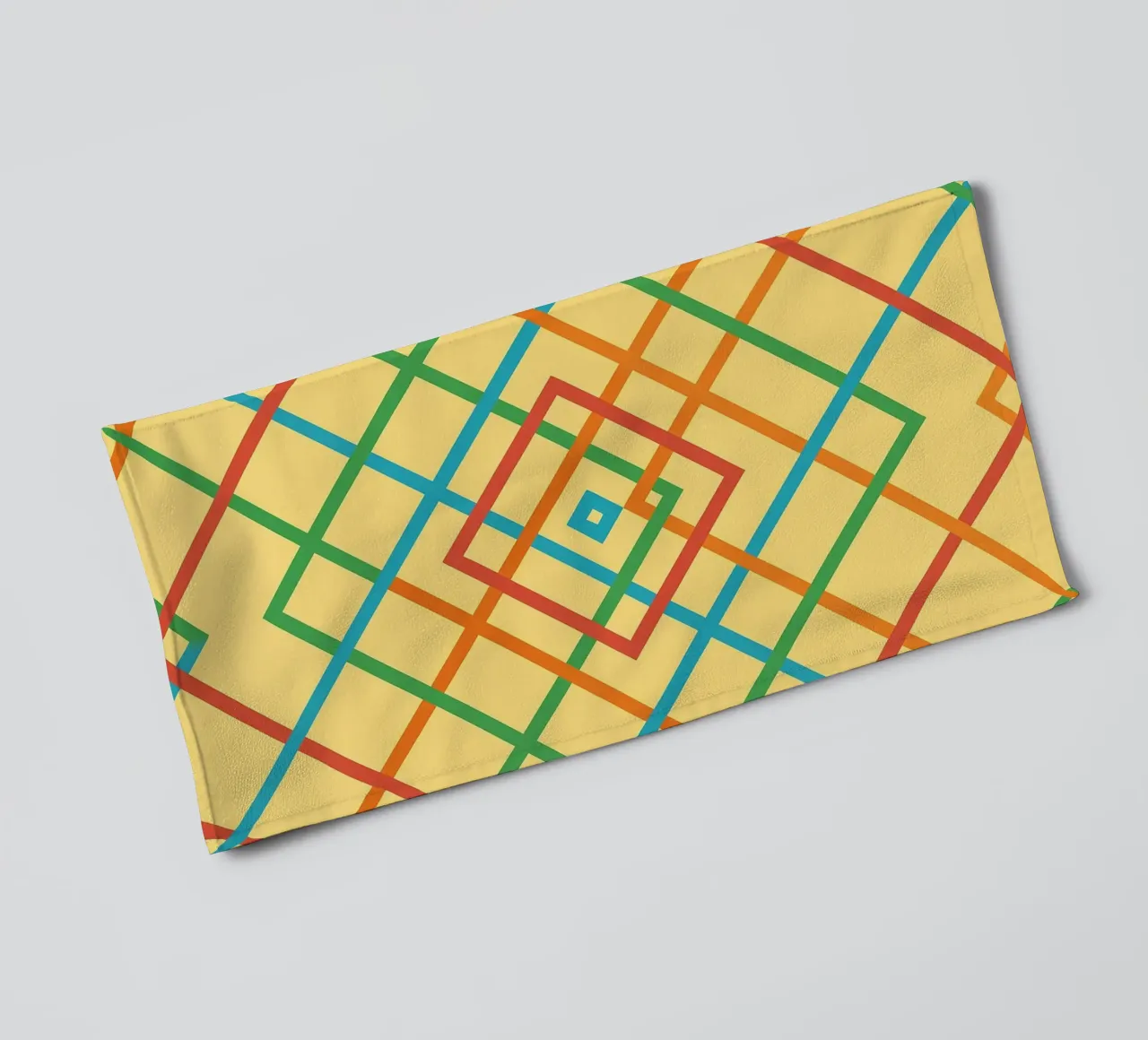 abstraites lignes carrées vectorielles serviette de bain de oneway
