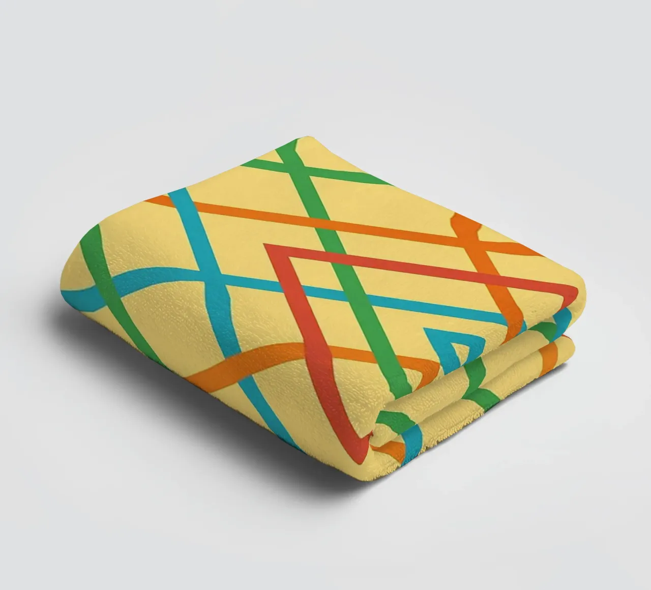 abstraites lignes carrées vectorielles serviette de bain de oneway