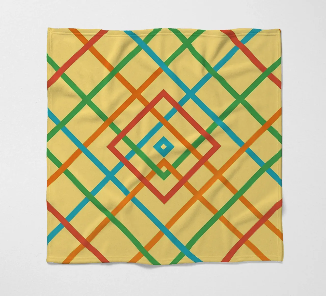 abstract webbing square lines vector fleece blanket by oneway