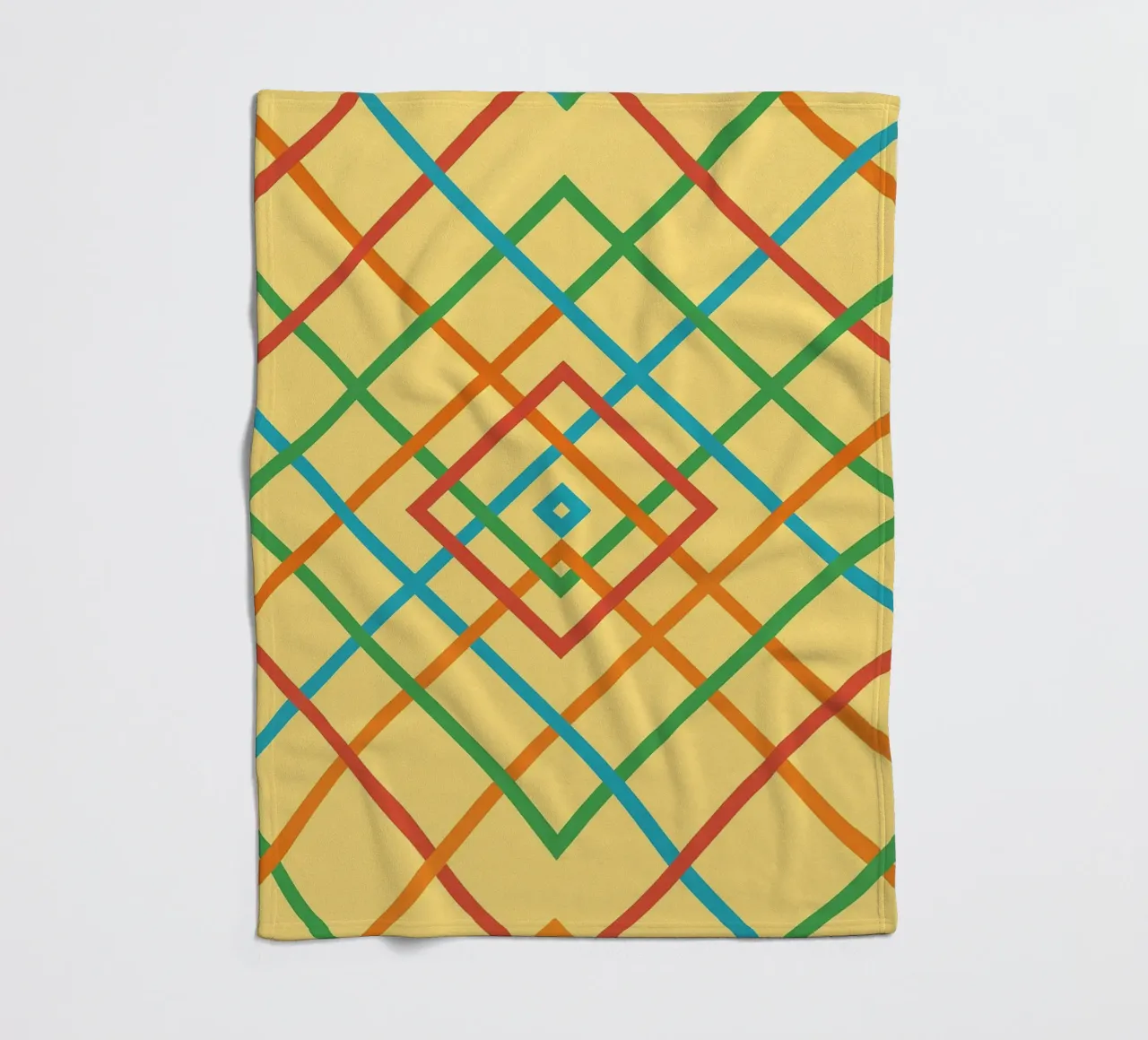 abstract webbing square lines vector fleece blanket by oneway