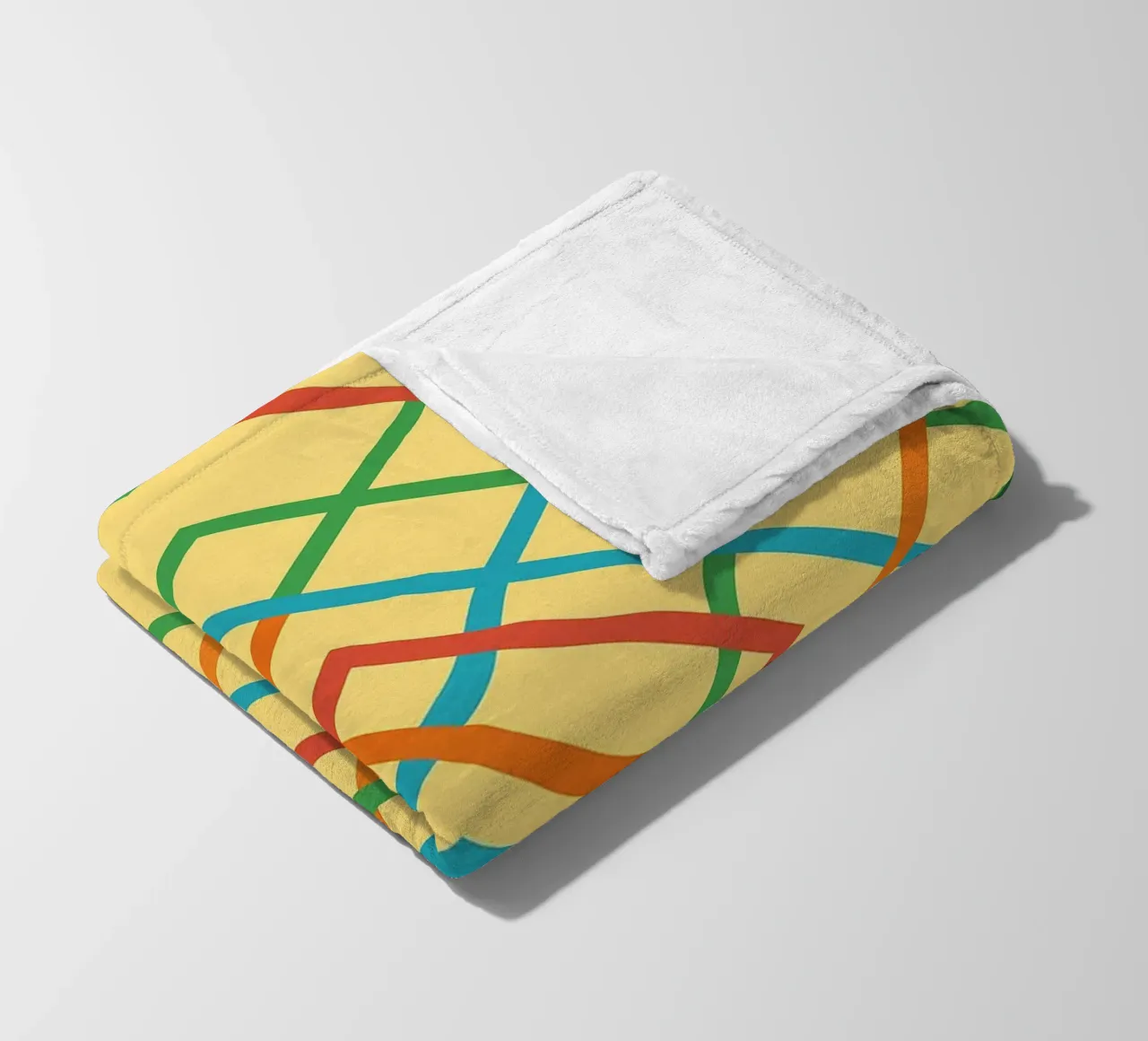 abstract webbing square lines vector fleece blanket by oneway
