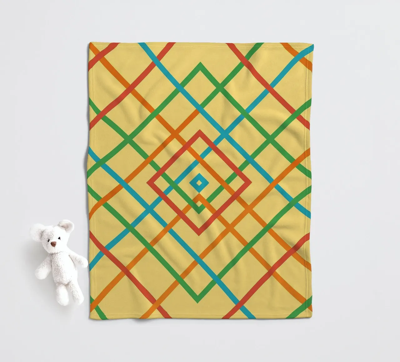 abstract webbing square lines vector fleece blanket by oneway