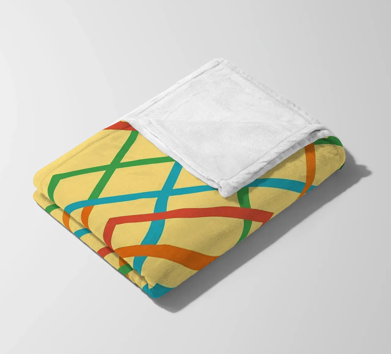 abstract webbing square lines vector fleece blanket by oneway