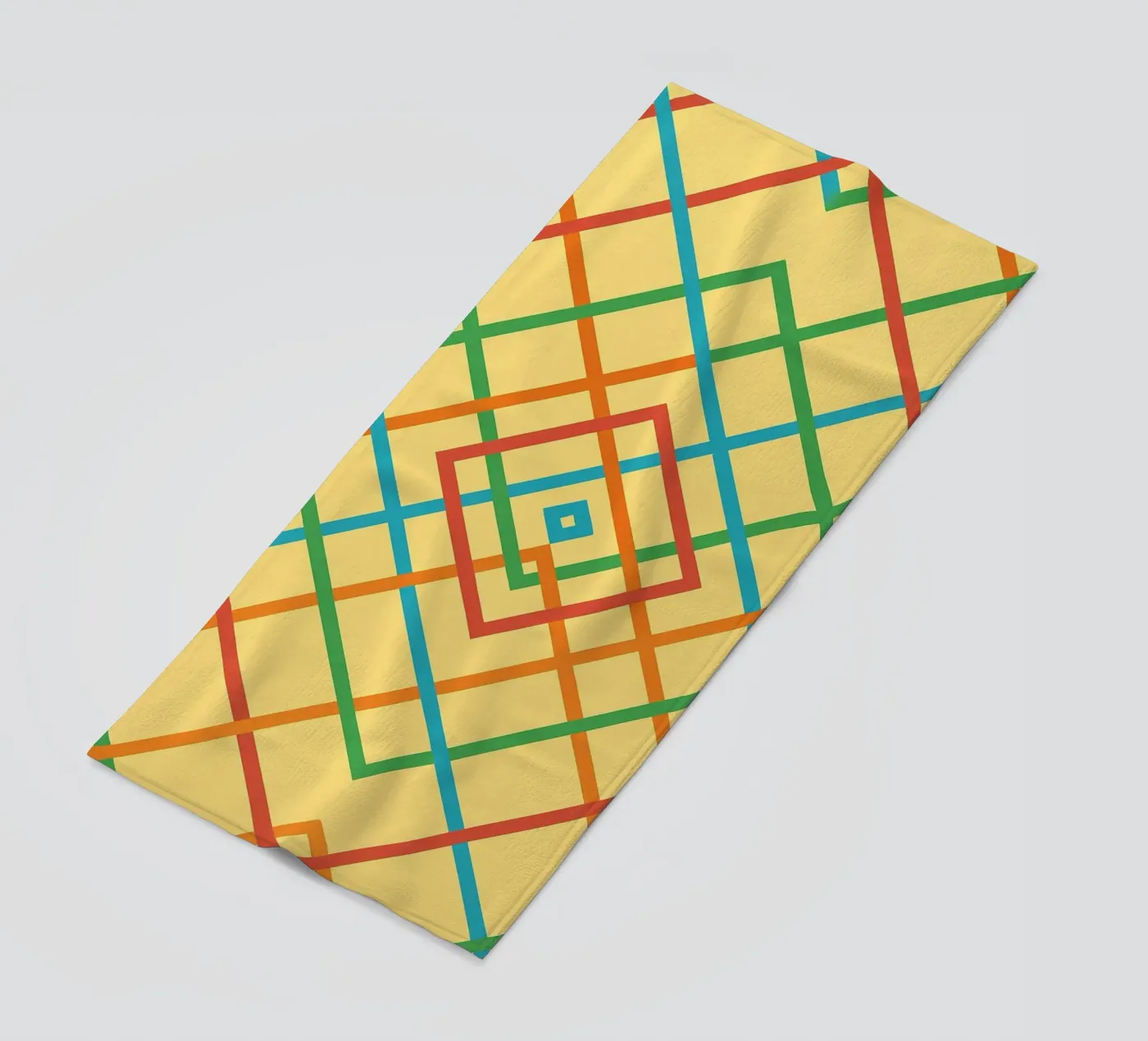 abstract webbing square lines vector strandhanddoek van oneway