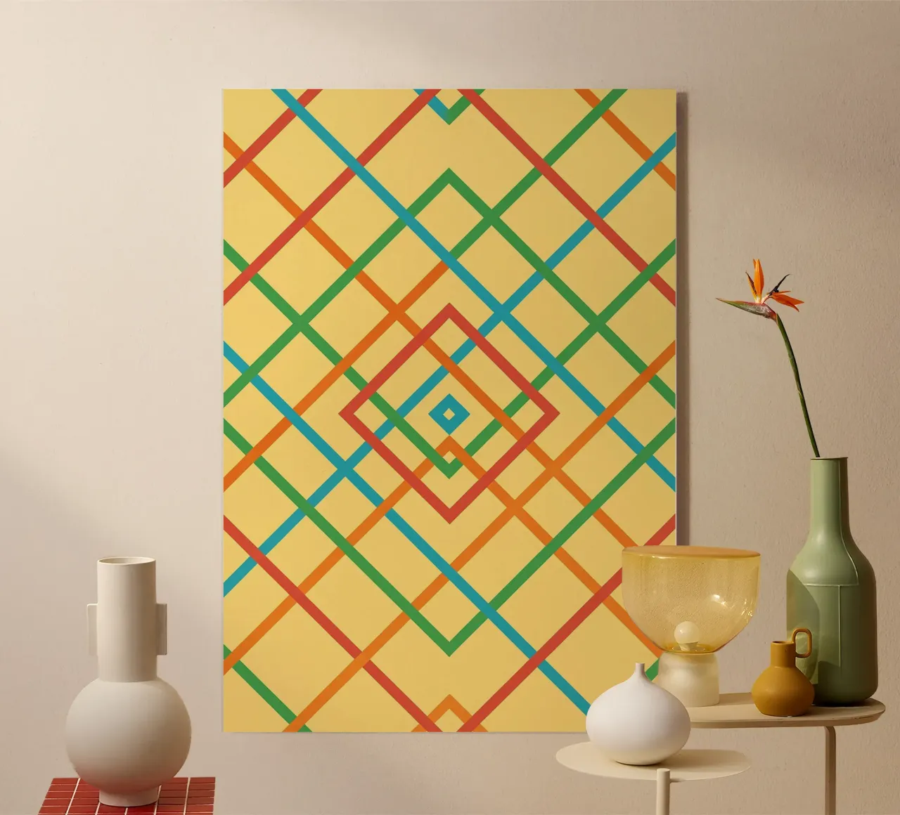 abstract webbing square lines vector acrylic glass by oneway