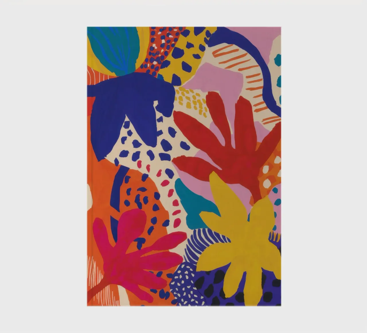 Fröhlicher abstrakter Blumenstrauß Notizbuch von Arcane Lines