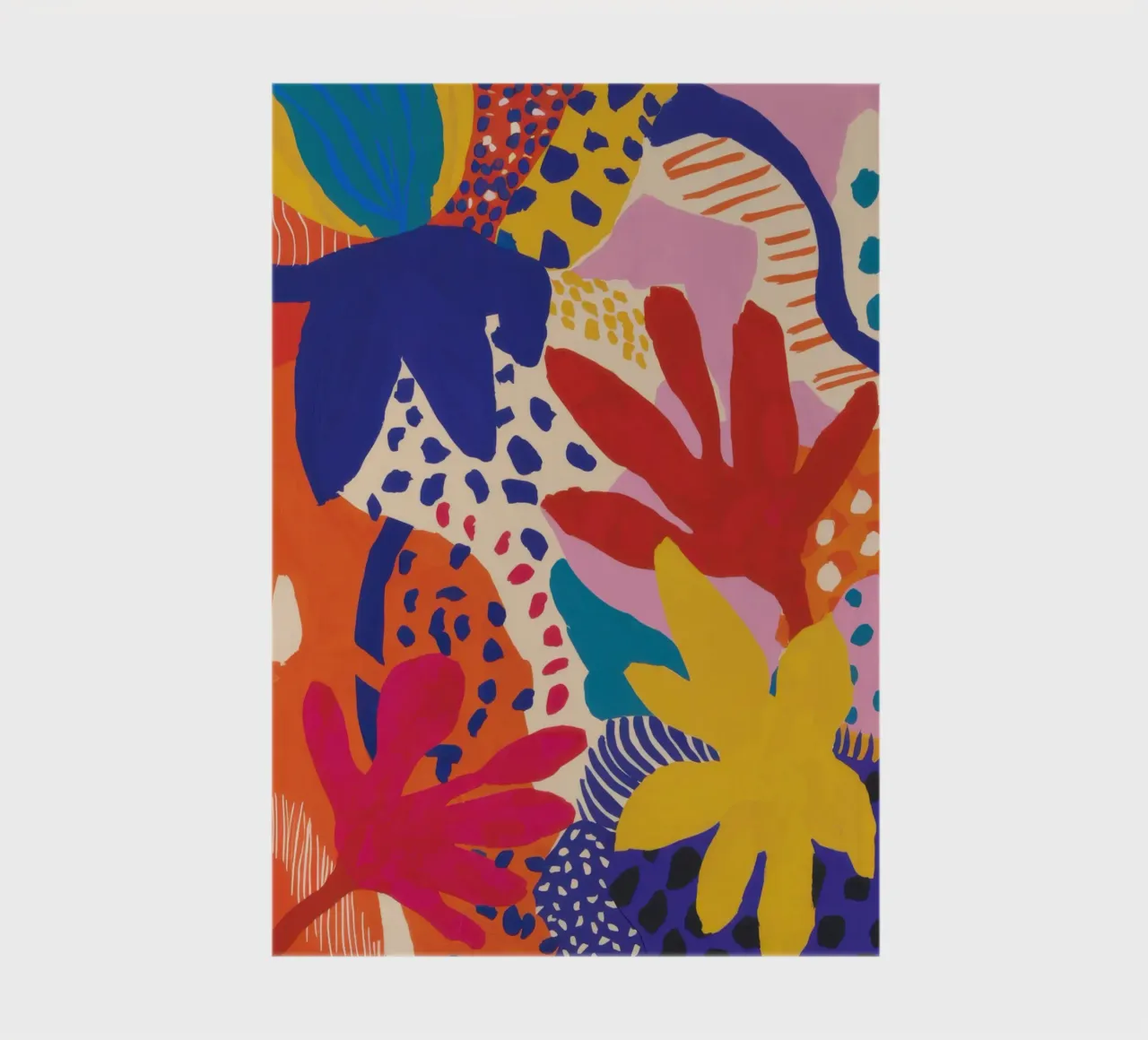 Fröhlicher abstrakter Blumenstrauß Notizbuch von Arcane Lines