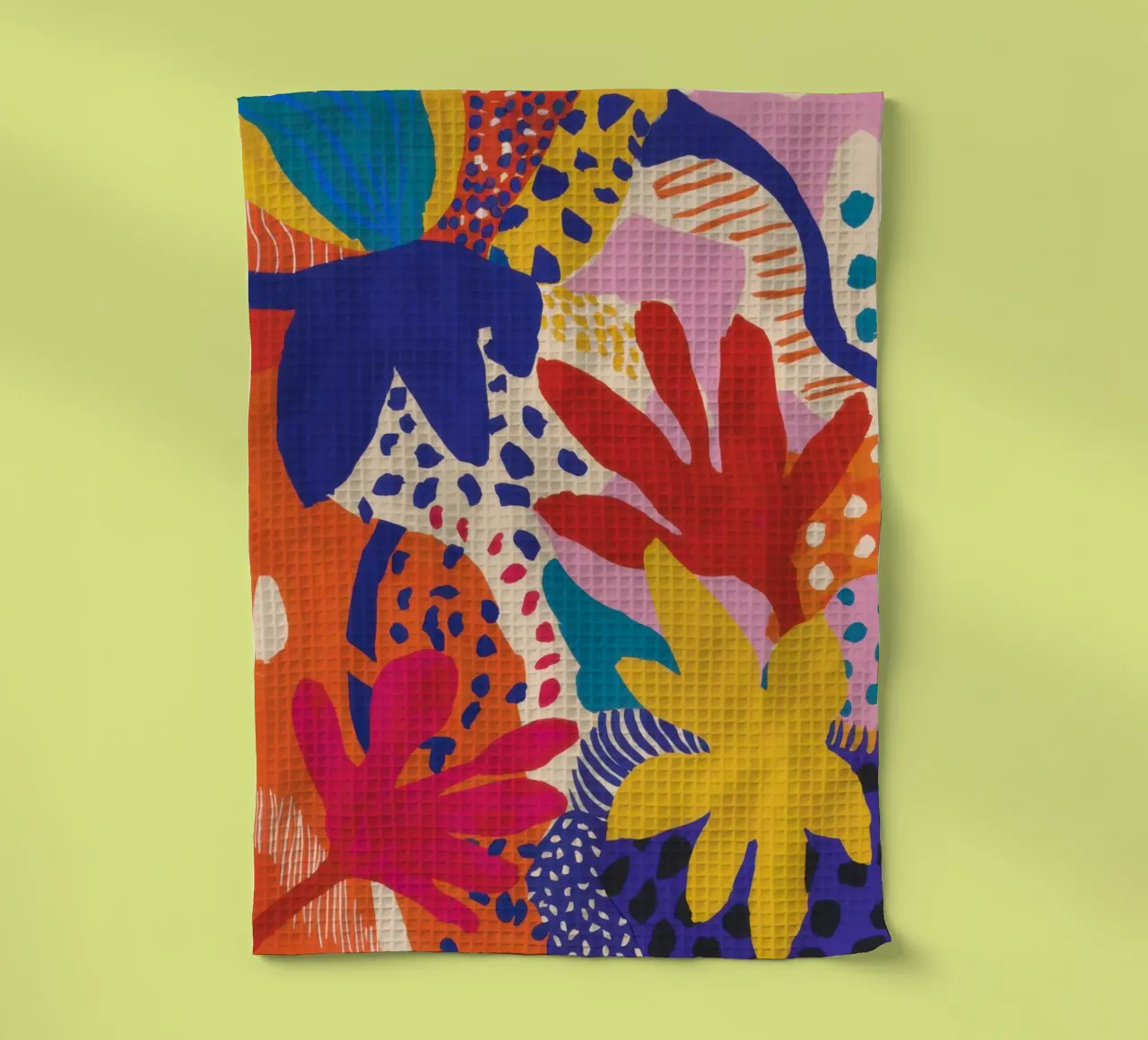 Bouquet abstrait joyeux torchon de Arcane Lines