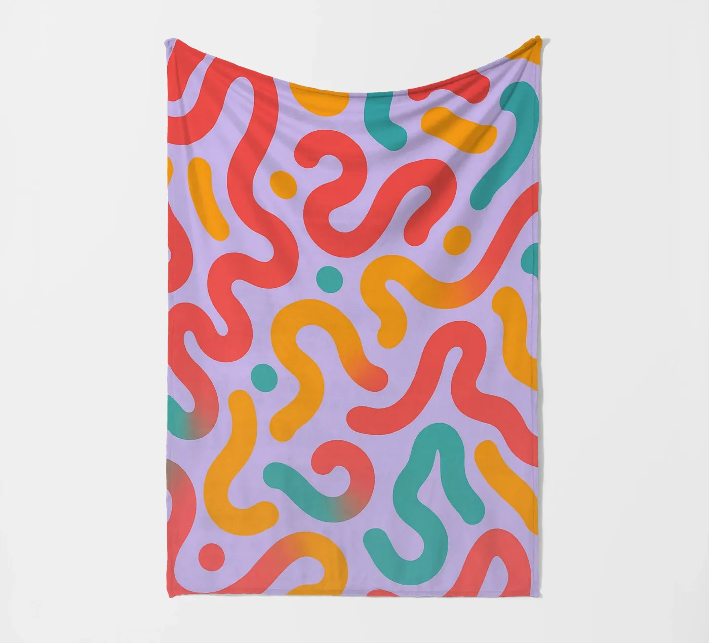 abstracte worm lijn vector fleecedeken van oneway