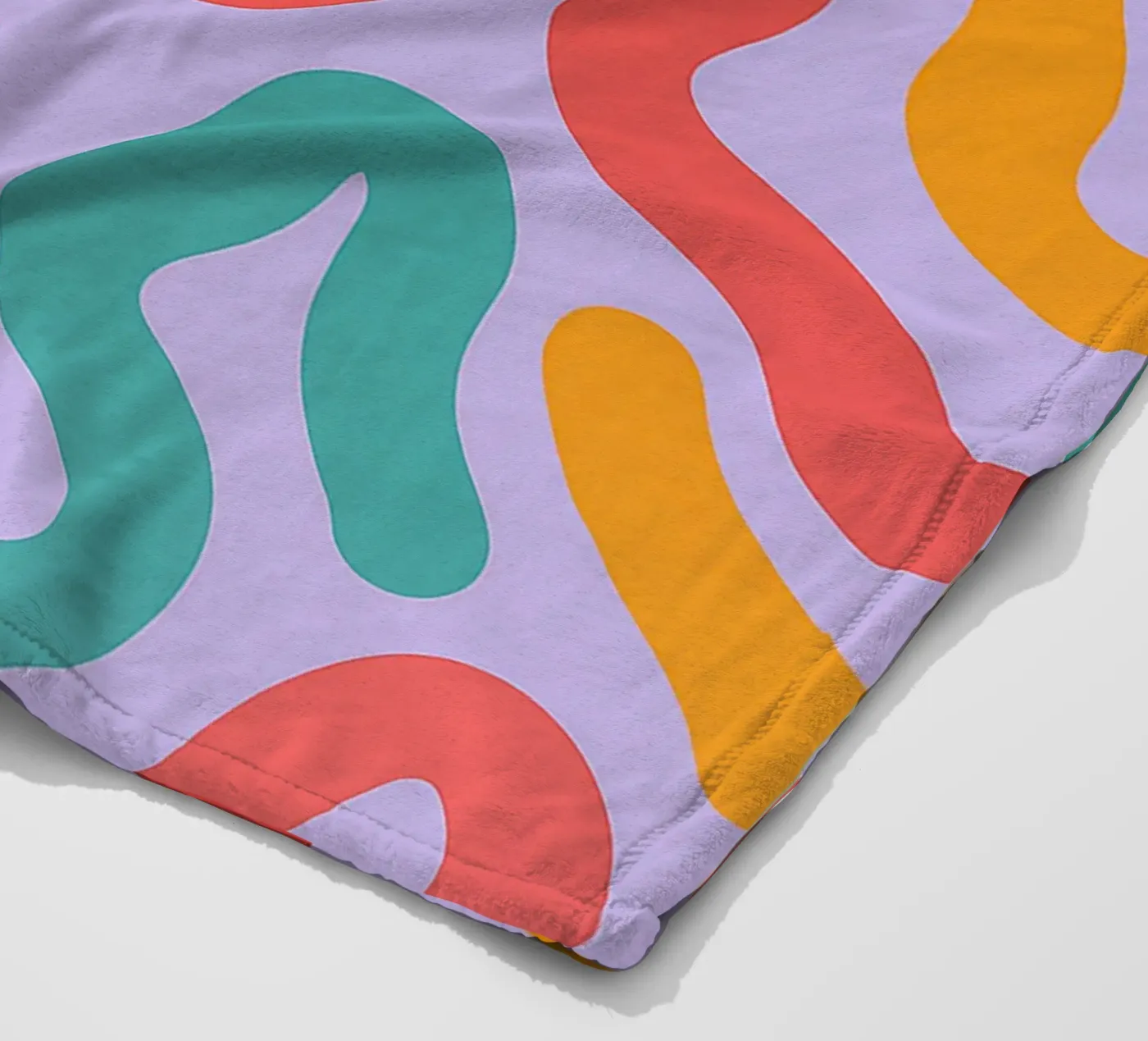 abstracte worm lijn vector fleecedeken van oneway