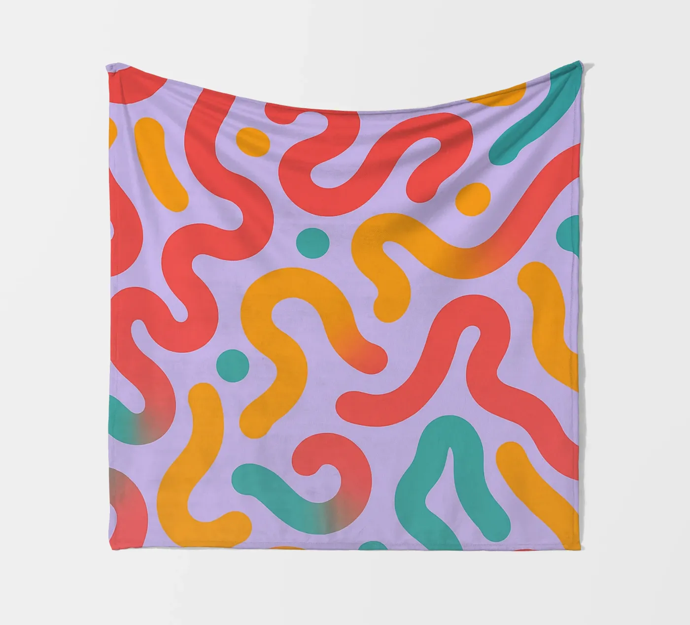 abstracte worm lijn vector fleecedeken van oneway