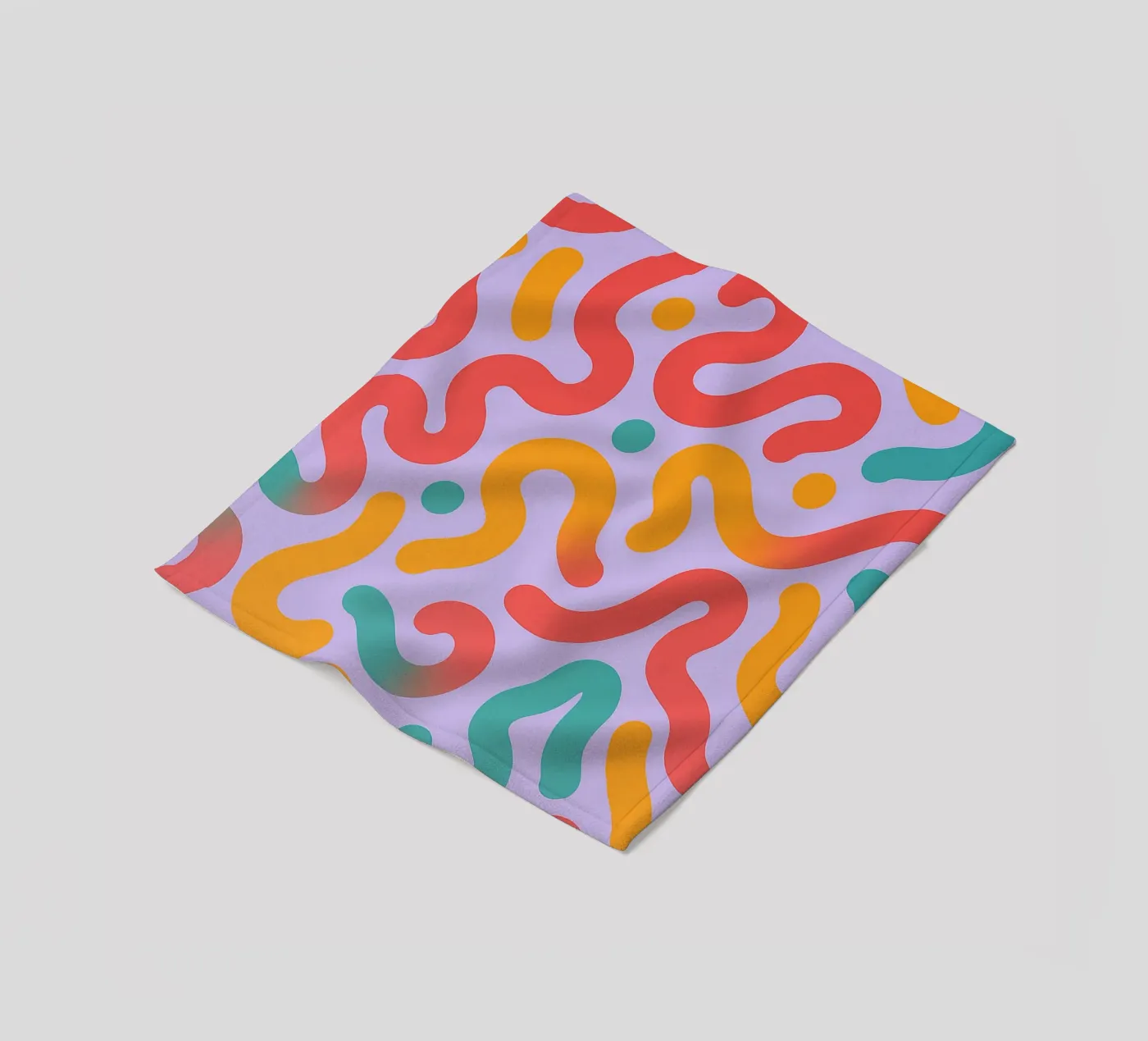 abstracte worm lijn vector fleecedeken van oneway