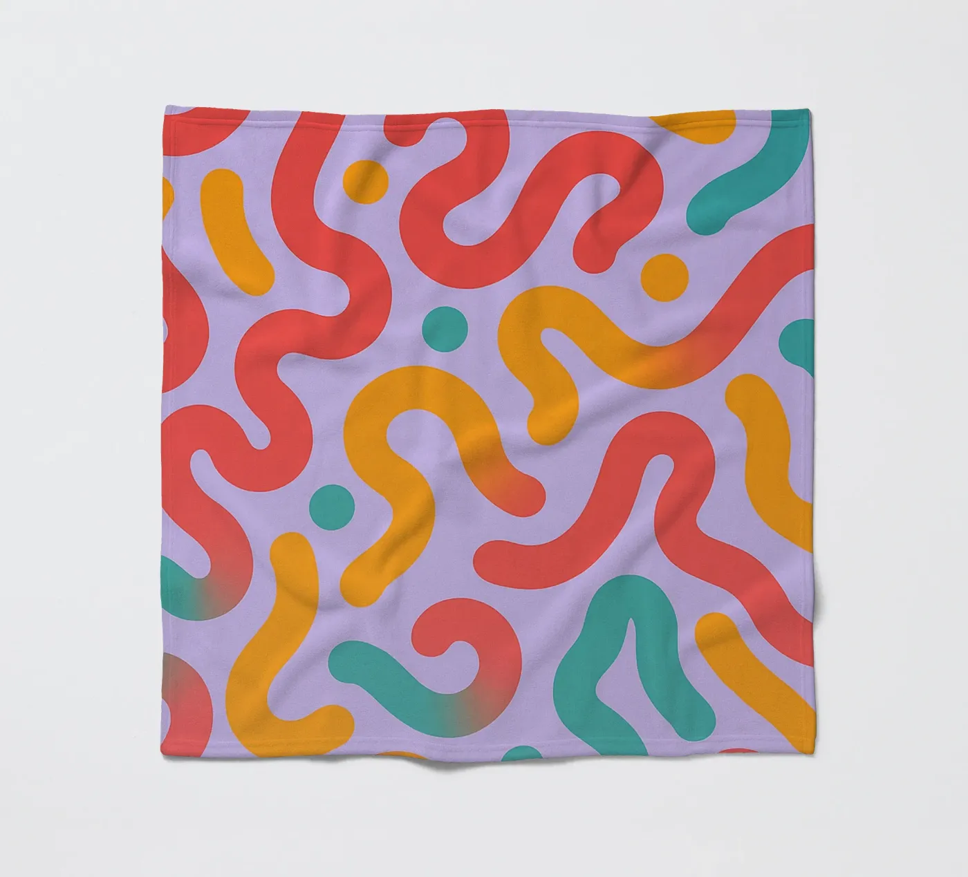 abstracte worm lijn vector fleecedeken van oneway