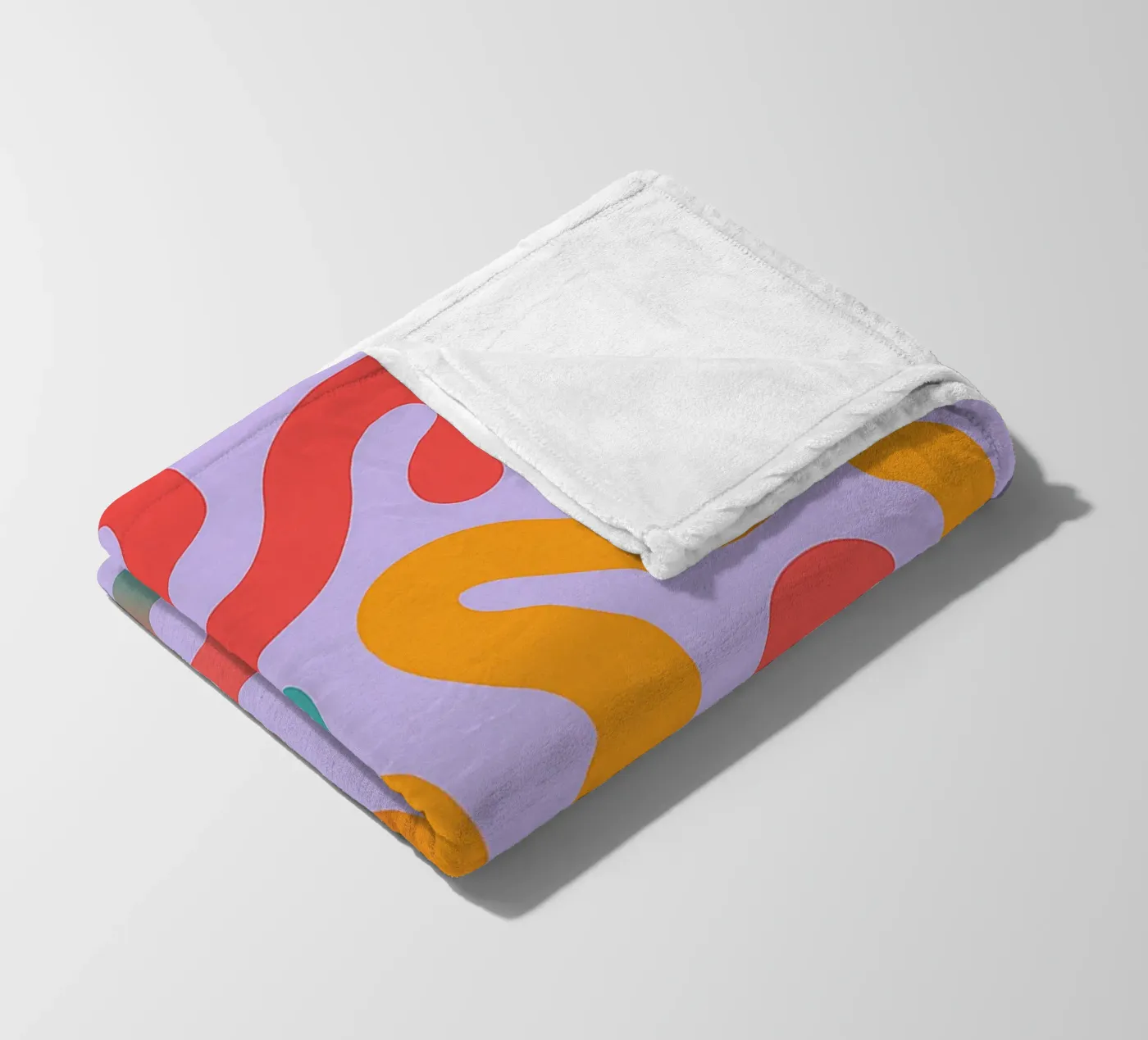 abstracte worm lijn vector fleecedeken van oneway