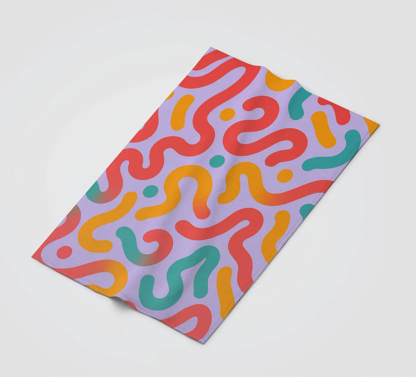 abstracte worm lijn vector fleecedeken van oneway