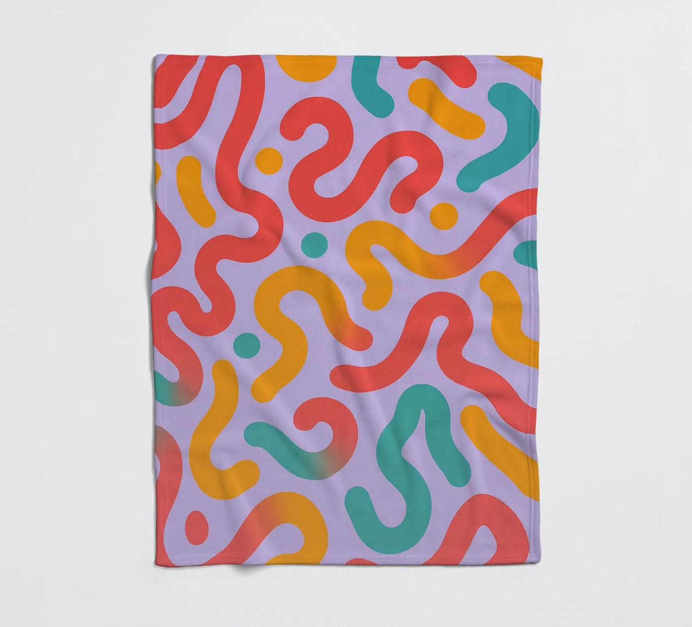 abstracte worm lijn vector fleecedeken van oneway