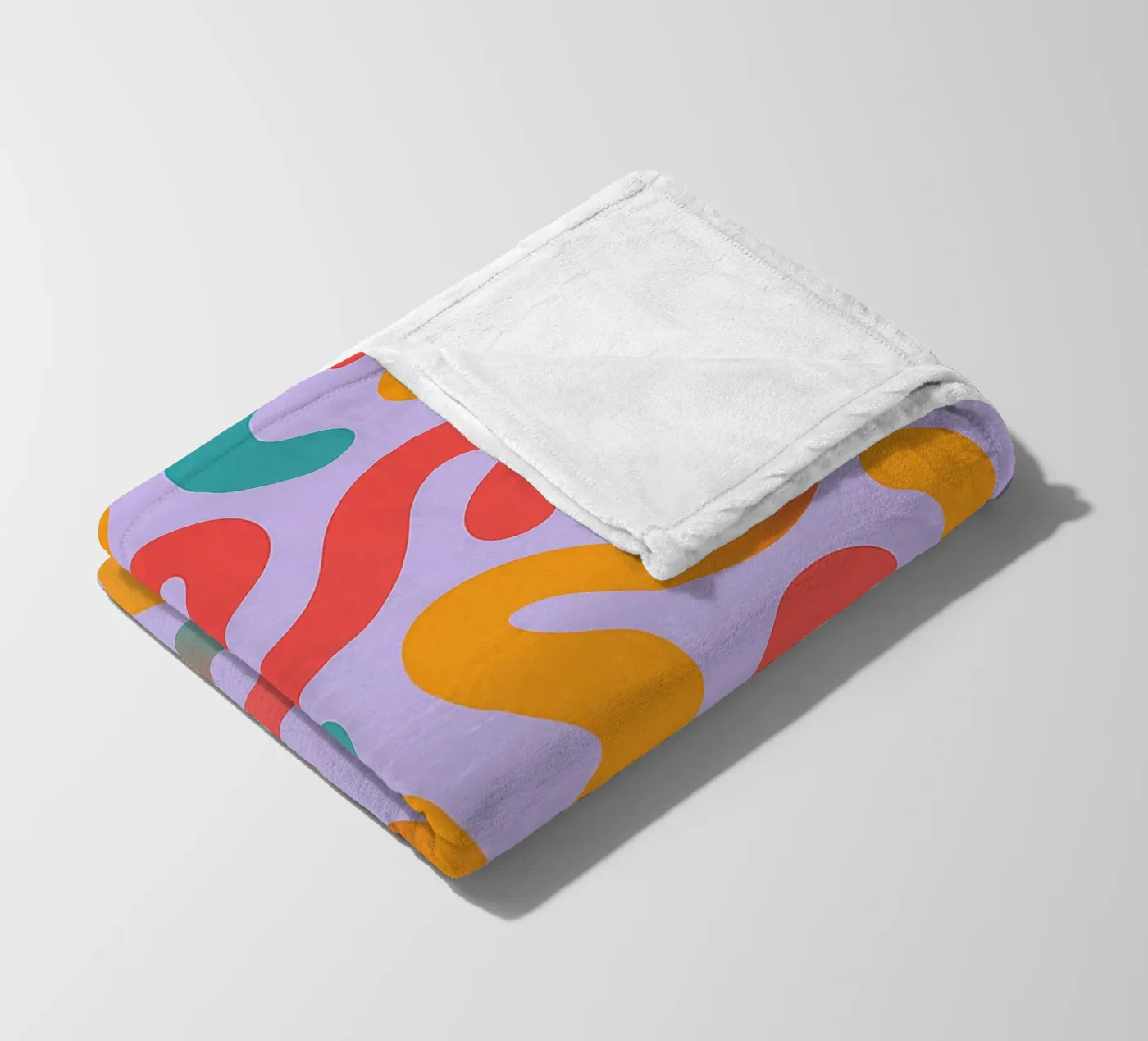 abstracte worm lijn vector fleecedeken van oneway
