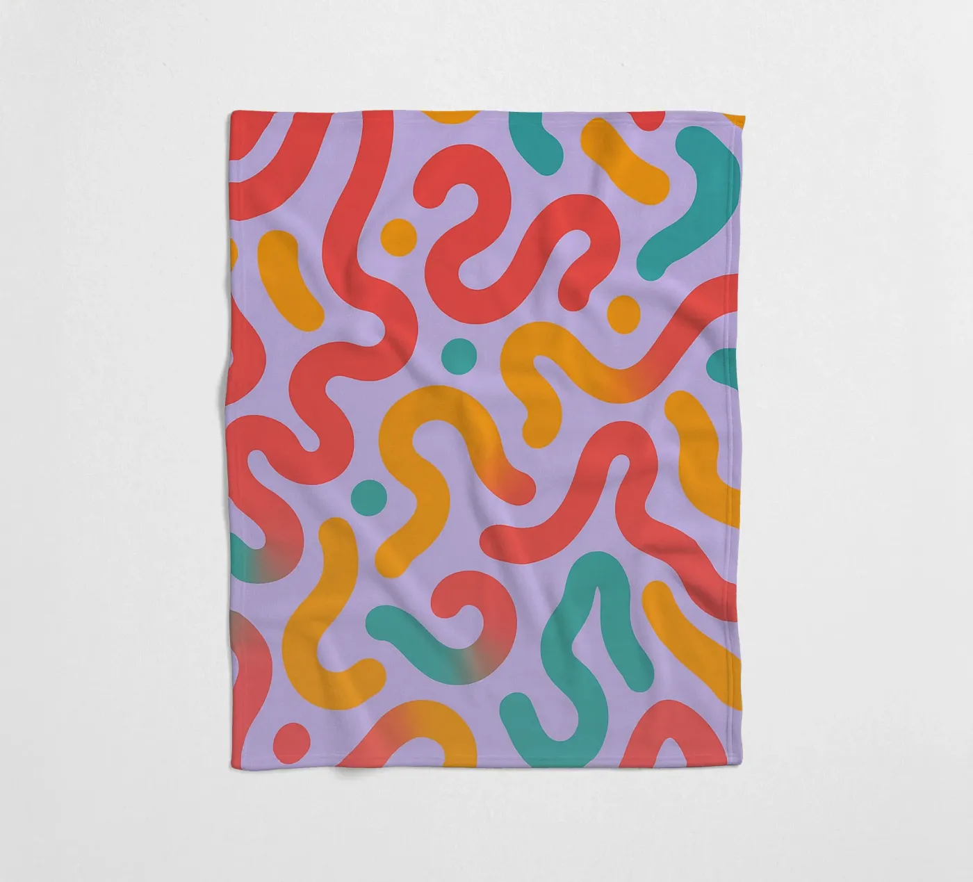 abstracte worm lijn vector fleecedeken van oneway