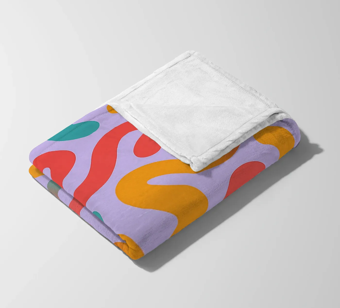 abstracte worm lijn vector fleecedeken van oneway