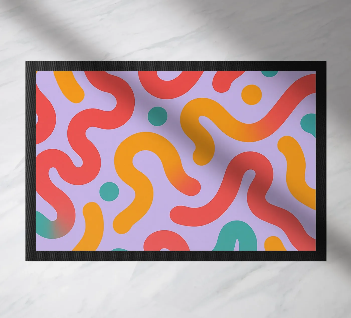abstract worm line vector deurmat van oneway