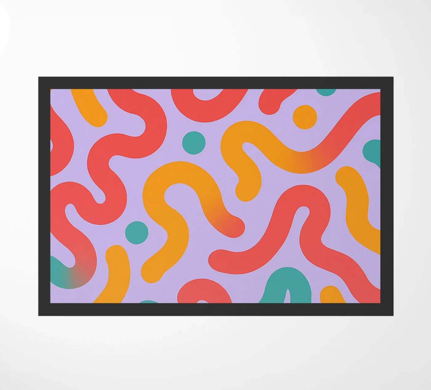 abstract worm line vector deurmat van oneway